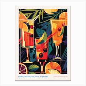 Art Deco Long Island Iced Tea 1 Poster Canvas Print