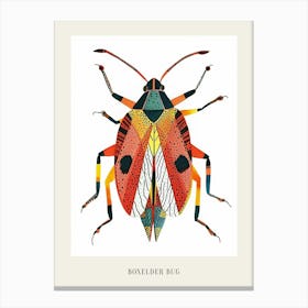 Colourful Insect Illustration Boxelder Bug 1 Poster Canvas Print