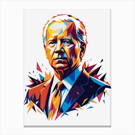 Joe Biden in WPAP Pop Art Canvas Print