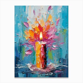 Candle On The Water Canvas Print