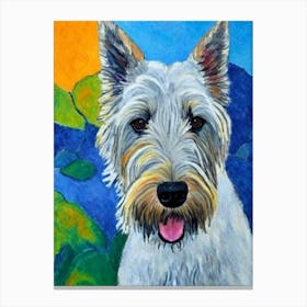 Scottish Deerhound Fauvist Style dog Canvas Print