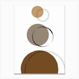 Brown Circles , digital wall art, digital download wall art, digital printable wall art, modern wall art, abstract wall art, wall art for print, minimalist wall art, digital wall art. Canvas Print