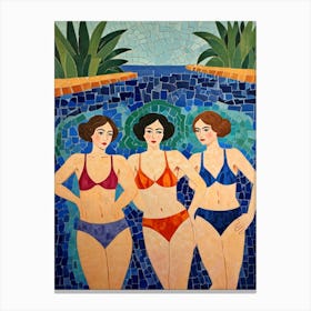 Three Women In Bikinis 1 Canvas Print