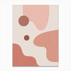 Calming Abstract Painting in Warm Terracotta Tones 3 Canvas Print