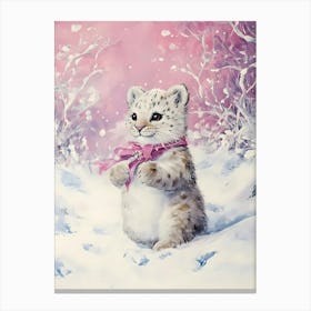 Snow Leopard 1 Canvas Print