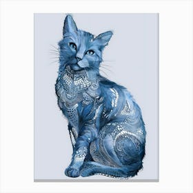 Blue Cat Canvas Print