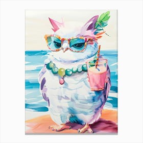 Beach Owl Canvas Print