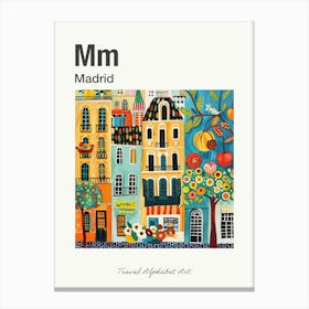 Kids Travel Alphabet  Madrid 3 Canvas Print