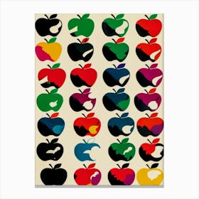 Apples Art Print, Inspired By Andy Warhol Canvas Print