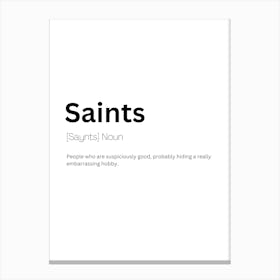 Saints Definition Meaning Canvas Print