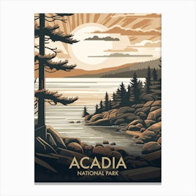 Acadia National Park Vintage Travel Poster 11 Canvas Print