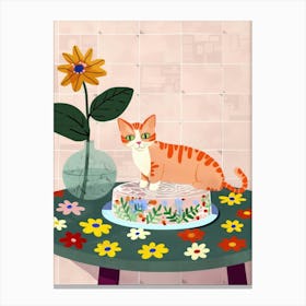 Cat And Jell O 3 Canvas Print