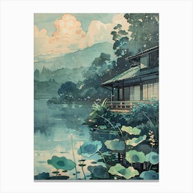 Yamanouchi Japan 1 Retro Illustration Canvas Print