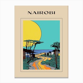 Minimal Design Style Of Nairobi, Kenya 2 Poster Canvas Print