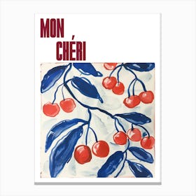 Mon Cheri Poster Cherry Painting Matisse Style 3 Canvas Print