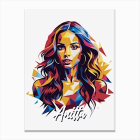 Anitta 02 Portrait Music WPAP Pop Art Canvas Print