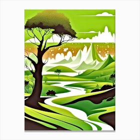 Green Landscape Canvas Print