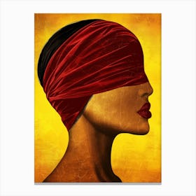 Blindfolded Woman Canvas Print