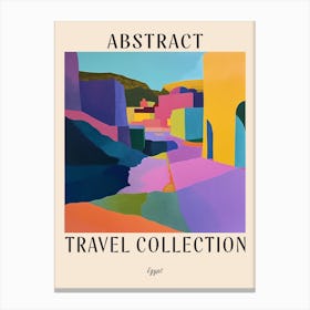 Abstract Travel Collection Poster Egypt 1 Canvas Print