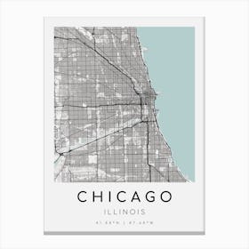 Chicago Map Print - Minimalist style Canvas Print