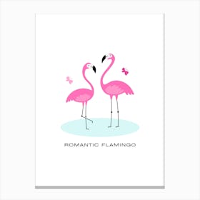 Romantic Flamingo Canvas Print