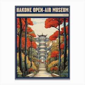 Hakone Open Air Museum, Japan Vintage Travel Art 2 Poster Canvas Print