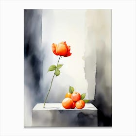 Rose And Oranges Canvas Print