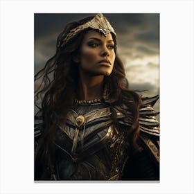 Dystopian World Warrior Woman Canvas Print