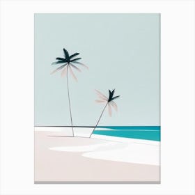 Muri Beach Cook Islands Simplistic Tropical Destination Canvas Print
