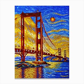 Golden Gate Bridge Greeting Card 1 Canvas Print