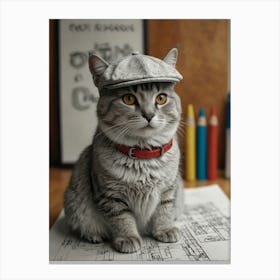 Cat In Hat 2 Canvas Print