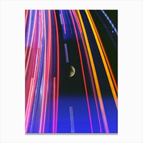 Highway to the moon Canvas Print