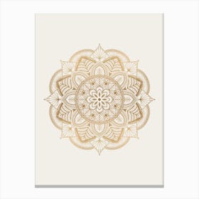 Beige Mandala No 226 A Canvas Print