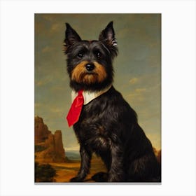 Cairn Terrier Renaissance Portrait Oil Painting Canvas Print