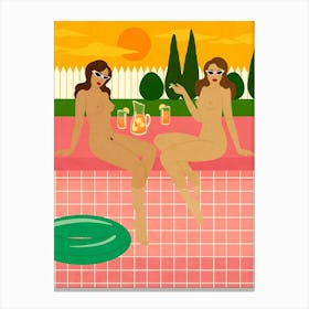 Pool Pinup Canvas Print