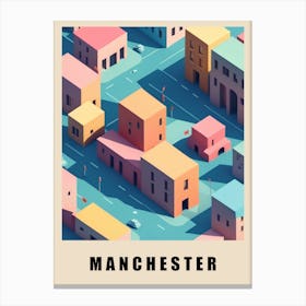 Manchester City Low Poly (16) Canvas Print