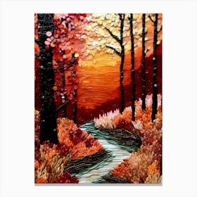 Autumn Trail Abstract Canvas Print