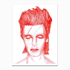 Red Bowie Canvas Print