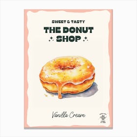 Vanilla Cream Donut The Donut Shop 0 Canvas Print