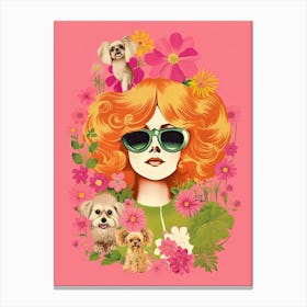 Flower Power Kitsch 8 Canvas Print