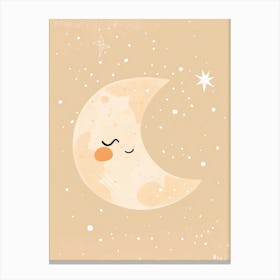 Cute Moon Canvas Print