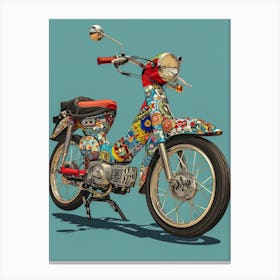 Vintage Colorful Scooter 38 Canvas Print