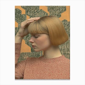 Woman With A Bob Canvas Print