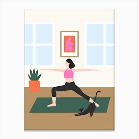 Yoga Home Colorful Canvas Print