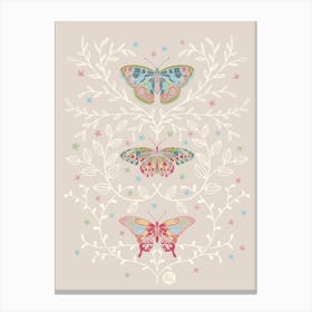 Graceful Flutter [beige] Canvas Print