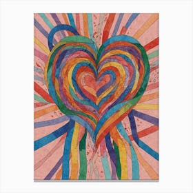 Heart Of Rainbows 1 Canvas Print