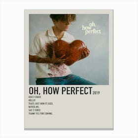 Oh, How Perfect Album Cover 90s Vintage Posters 1 Canvas Print