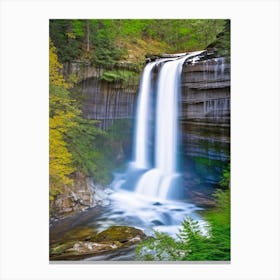 Sutherland Falls, United States Realistic Photograph (1) Canvas Print