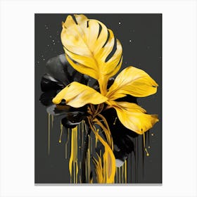 Black And Yellow 1 Canvas Print