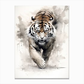 Tiger Art In Ink Wash Painting Style 4 Canvas Print